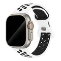 Bracelet montre sport silicone 38 à 49 mm pour Apple Watch – Couleur du bracelet 1 White Black
