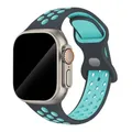 Bracelet montre sport silicone 38 à 49 mm pour Apple Watch – Couleur du bracelet 10 Gray Green