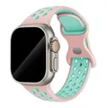 Bracelet montre sport silicone 38 à 49 mm pour Apple Watch – Couleur du bracelet 13 Pink Green