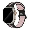 Bracelet montre sport silicone 38 à 49 mm pour Apple Watch – Couleur du bracelet 14 Black Pink