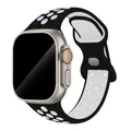 Bracelet montre sport silicone 38 à 49 mm pour Apple Watch – Couleur du bracelet 2 Black White