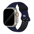 Bracelet montre sport silicone 38 à 49 mm pour Apple Watch – Couleur du bracelet 26 Blue Black