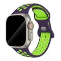 Bracelet montre sport silicone 38 à 49 mm pour Apple Watch – Couleur du bracelet 28 Purple Green