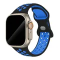 Bracelet montre sport silicone 38 à 49 mm pour Apple Watch – Couleur du bracelet 3 Black Blue