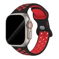 Bracelet montre sport silicone 38 à 49 mm pour Apple Watch – Couleur du bracelet 4 Black Red