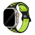 Bracelet montre sport silicone 38 à 49 mm pour Apple Watch – Couleur du bracelet 5 Black Yellow