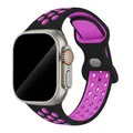 Bracelet montre sport silicone 38 à 49 mm pour Apple Watch – Couleur du bracelet 7 Black Purple