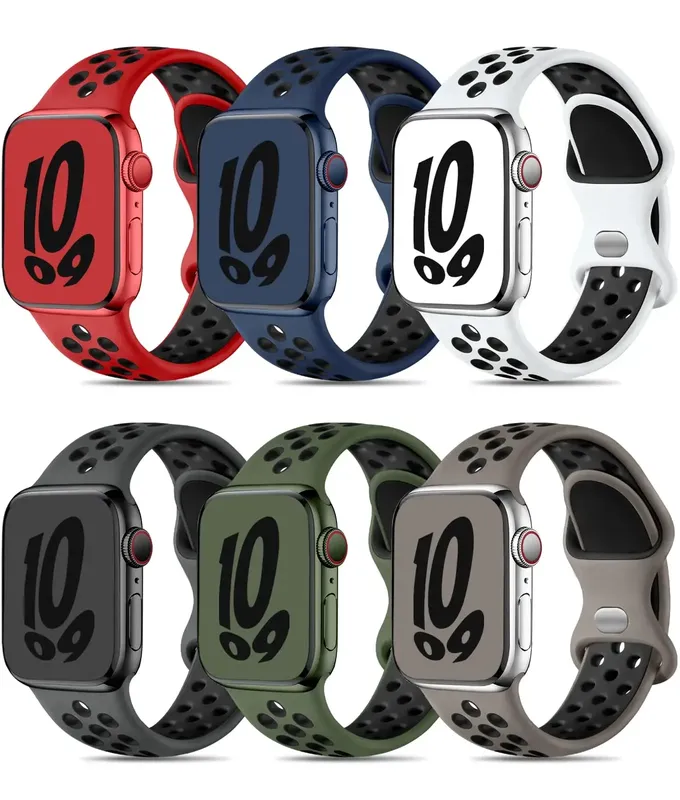 Bracelet montre sport silicone 38 à 49 mm pour Apple Watch