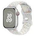 Bracelet montre sport silicone 38 à 49 mm pour Apple Watch – Couleur du bracelet B3 White gold