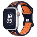 Bracelet montre sport silicone 38 à 49 mm pour Apple Watch – Couleur du bracelet B6 Flame blue