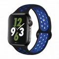 Bracelet montre sport silicone 38 à 49 mm pour Apple Watch – Couleur du bracelet Black-blue 19