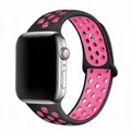 Bracelet montre sport silicone 38 à 49 mm pour Apple Watch – Couleur du bracelet Black pink 15