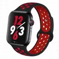 Bracelet montre sport silicone 38 à 49 mm pour Apple Watch – Couleur du bracelet Black red 8
