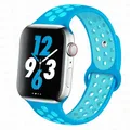 Bracelet montre sport silicone 38 à 49 mm pour Apple Watch – Couleur du bracelet Blue-light blue33