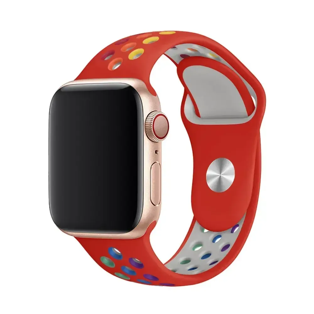 Bracelet montre sport silicone 38 à 49 mm pour Apple Watch