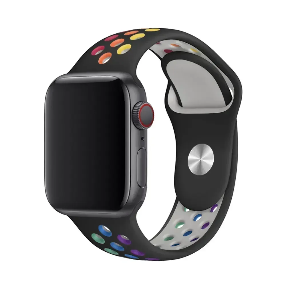 Bracelet montre sport silicone 38 à 49 mm pour Apple Watch