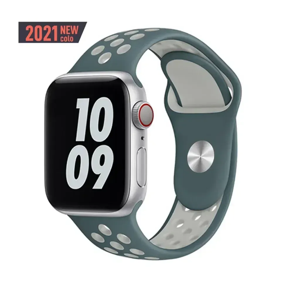 Bracelet montre sport silicone 38 à 49 mm pour Apple Watch