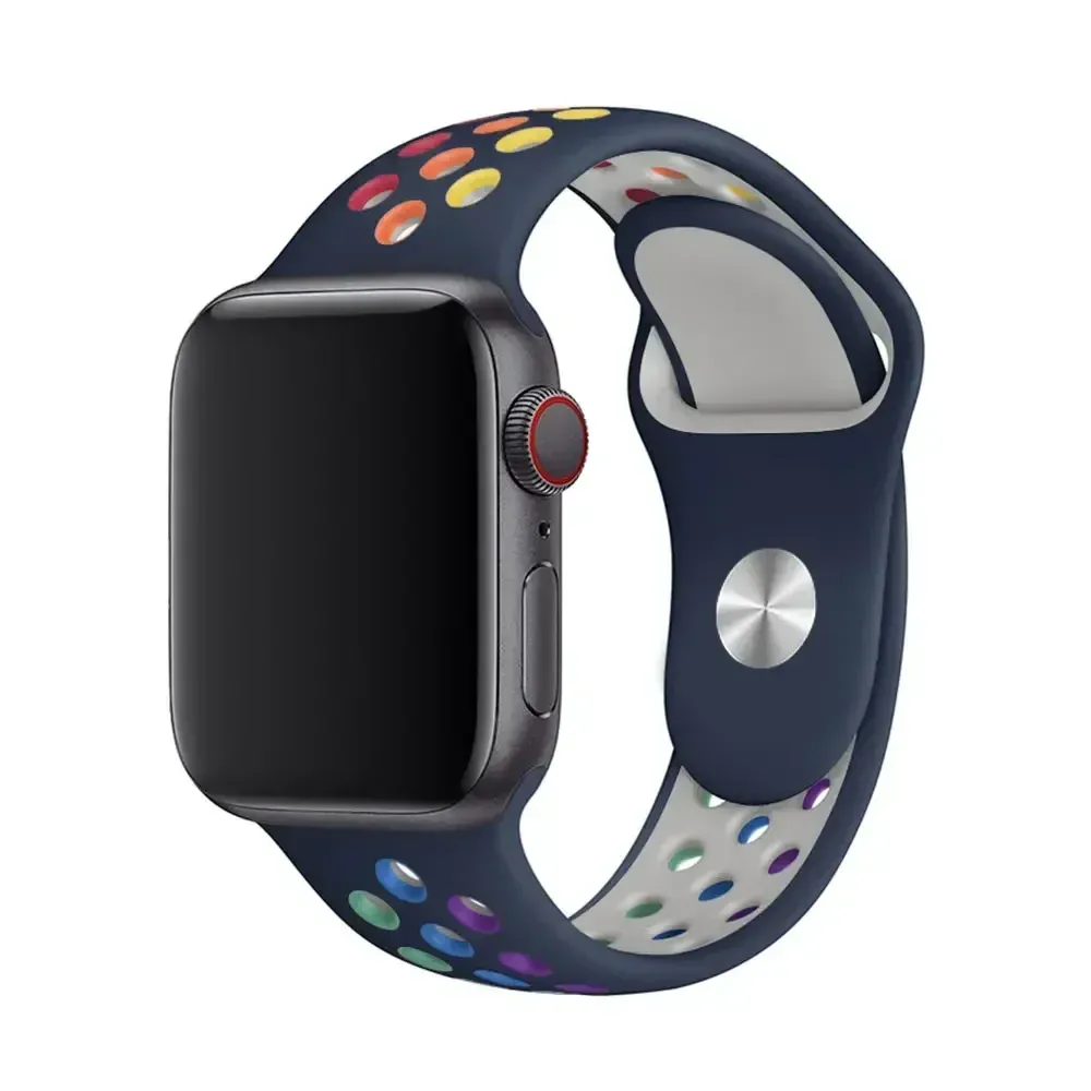 Bracelet montre sport silicone 38 à 49 mm pour Apple Watch