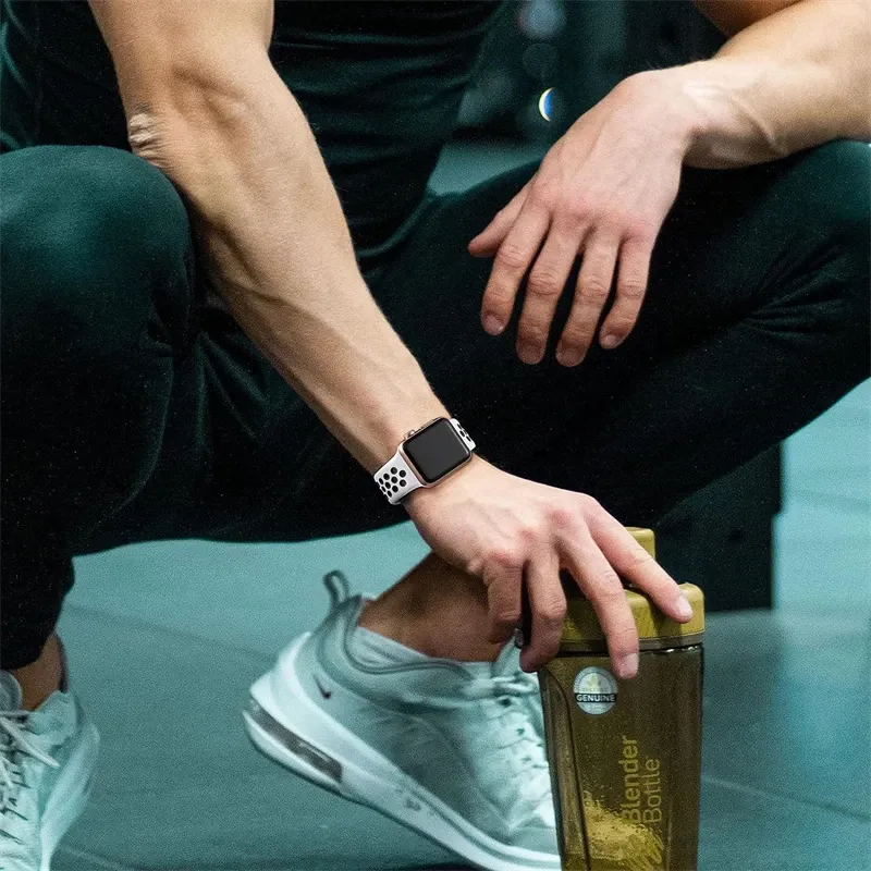 Bracelet montre sport silicone 38 à 49 mm pour Apple Watch