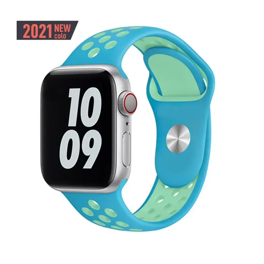 Bracelet montre sport silicone 38 à 49 mm pour Apple Watch