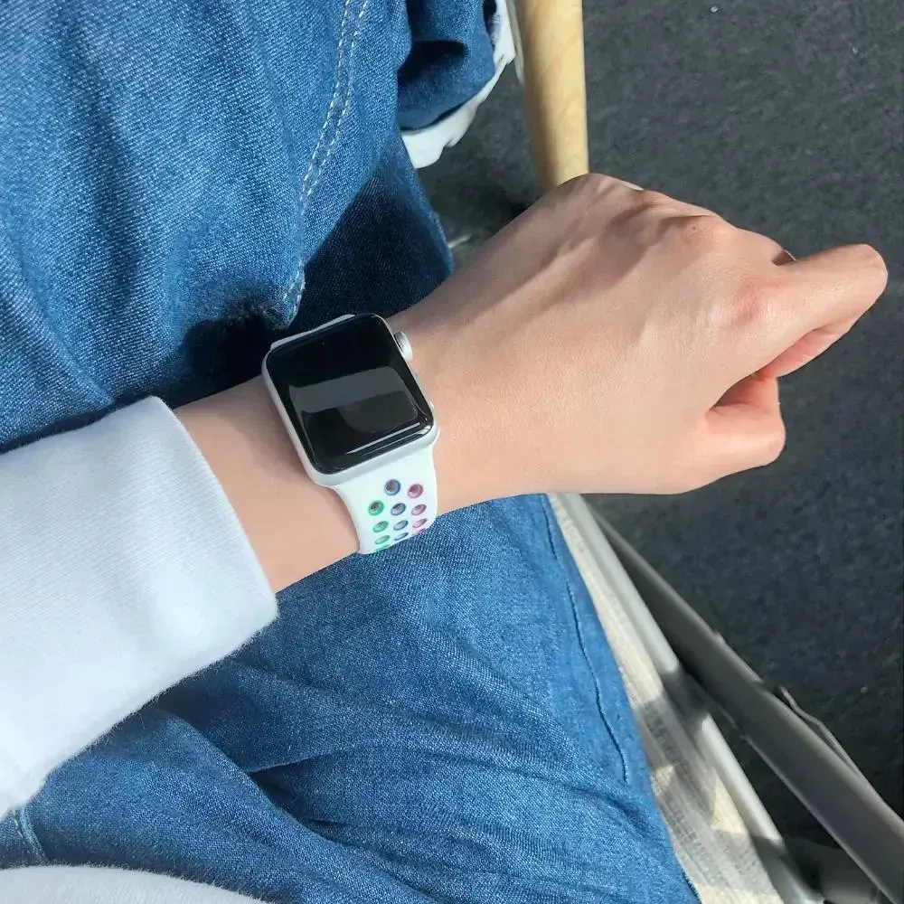 Bracelet montre sport silicone 38 à 49 mm pour Apple Watch