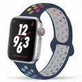 Bracelet montre sport silicone 38 à 49 mm pour Apple Watch – Couleur du bracelet Mid blue Pride 9
