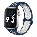 Bracelet montre sport silicone 38 à 49 mm pour Apple Watch – Couleur du bracelet midblue white 6