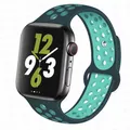Bracelet montre sport silicone 38 à 49 mm pour Apple Watch – Couleur du bracelet Pine-Aurora green 39