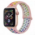 Bracelet montre sport silicone 38 à 49 mm pour Apple Watch – Couleur du bracelet pink Pride 3