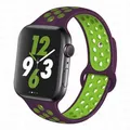 Bracelet montre sport silicone 38 à 49 mm pour Apple Watch – Couleur du bracelet purple green 34