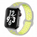 Bracelet montre sport silicone 38 à 49 mm pour Apple Watch – Couleur du bracelet Silver-vole 3