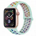 Bracelet montre sport silicone 38 à 49 mm pour Apple Watch – Couleur du bracelet Teal tint-Pride 2