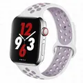 Bracelet montre sport silicone 38 à 49 mm pour Apple Watch – Couleur du bracelet White lalic 14