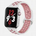 Bracelet montre sport silicone 38 à 49 mm pour Apple Watch – Couleur du bracelet White pink 13