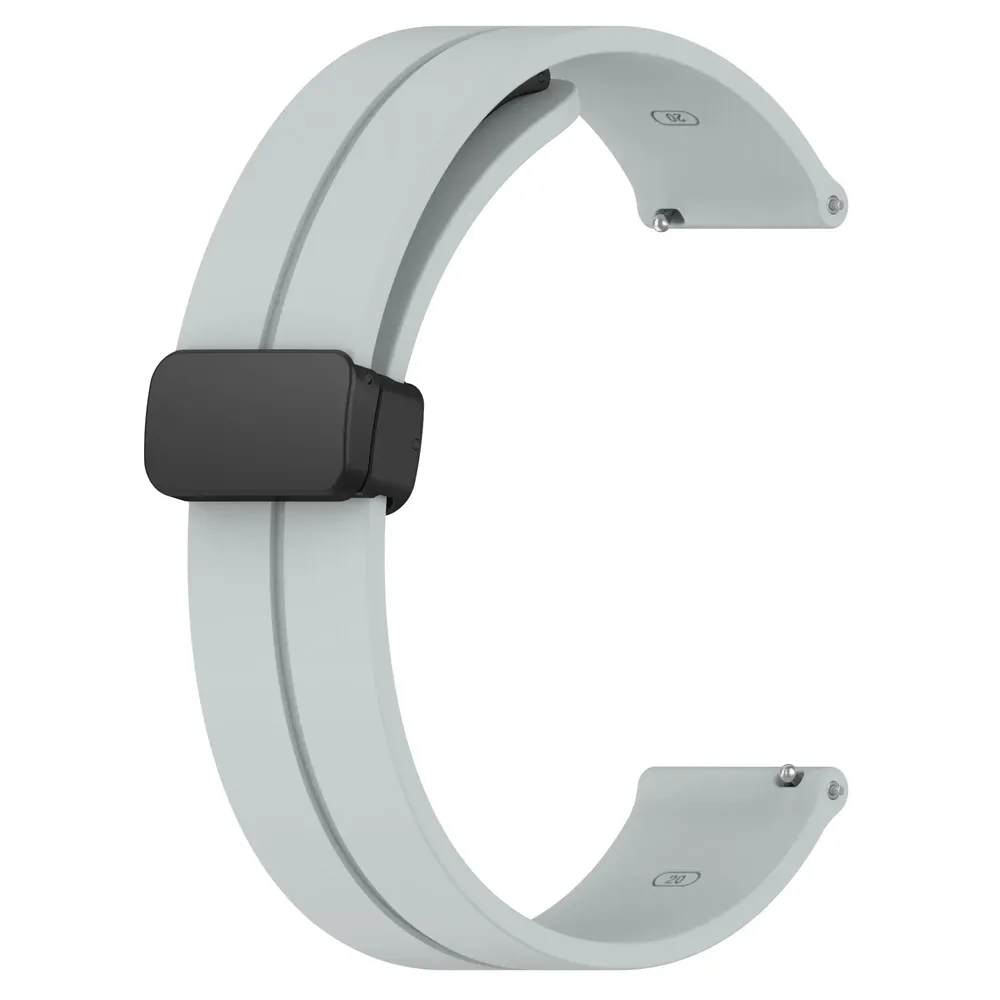 Bracelet montre sport silicone boucle magnétique 20 à 22 mm