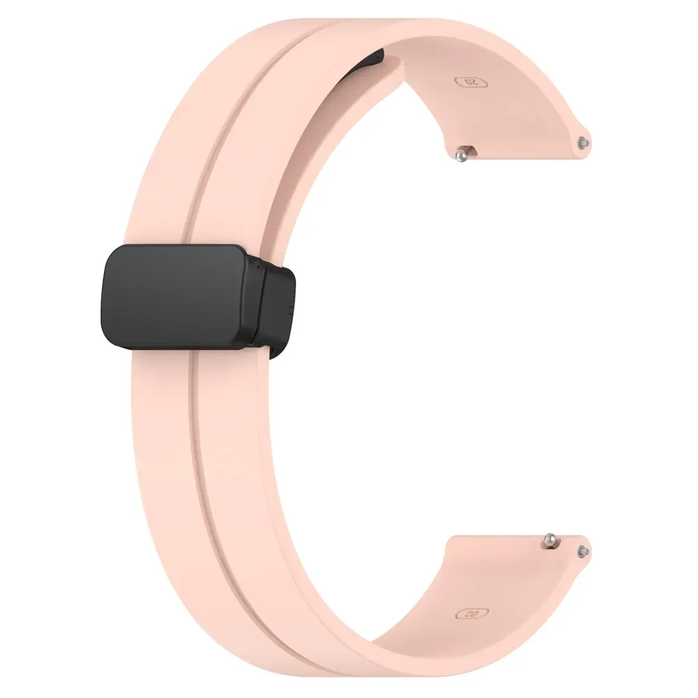 Bracelet montre sport silicone boucle magnétique 20 à 22 mm