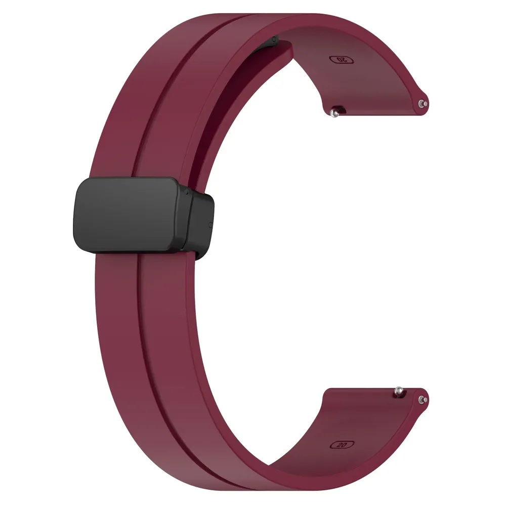 Bracelet montre sport silicone boucle magnétique 20 à 22 mm