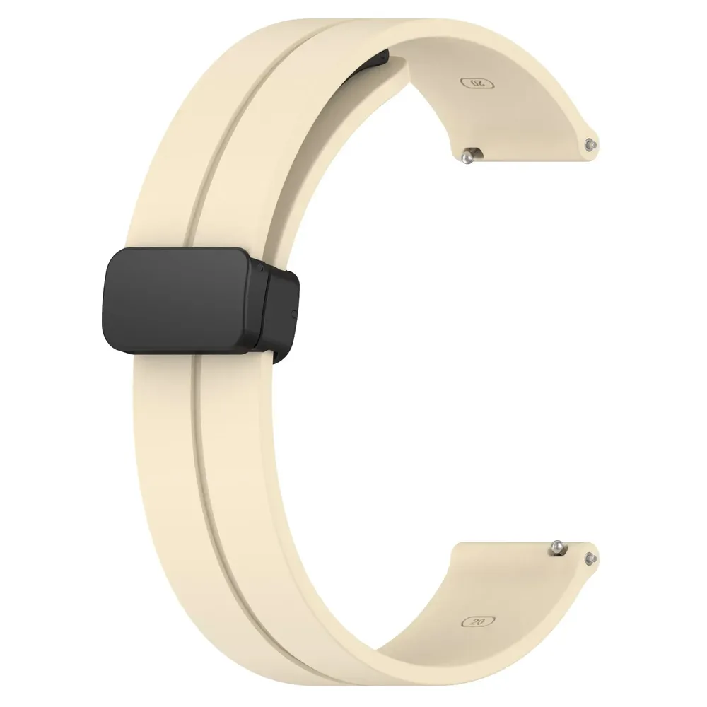 Bracelet montre sport silicone boucle magnétique 20 à 22 mm