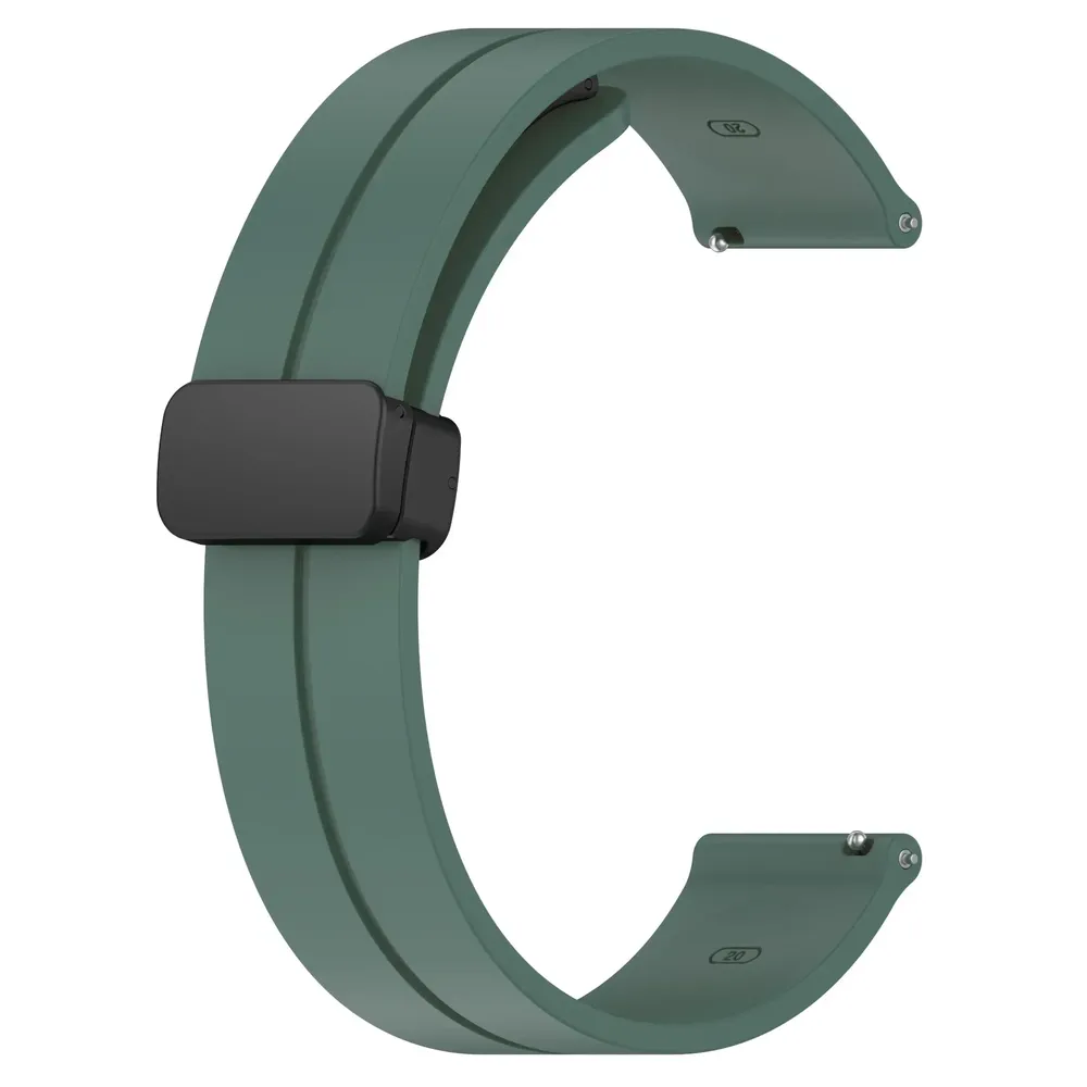 Bracelet montre sport silicone boucle magnétique 20 à 22 mm