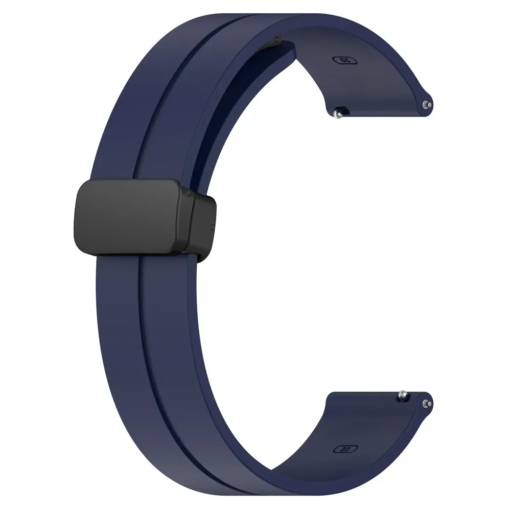 Bracelet montre sport silicone boucle magnétique 20 à 22 mm