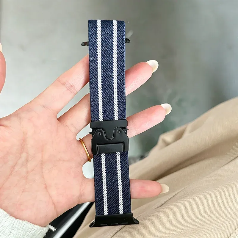 Bracelet Nato nylon tissé Apple Watch 41 à 49 mm