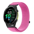 Bracelet nylon 18 à 22 mm pour Garmin Forerunner – Couleur du bracelet Barbie powder