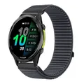 Bracelet nylon 18 à 22 mm pour Garmin Forerunner – Couleur du bracelet Dark grey