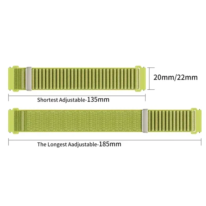 Bracelet nylon 18 à 22 mm pour Garmin Forerunner