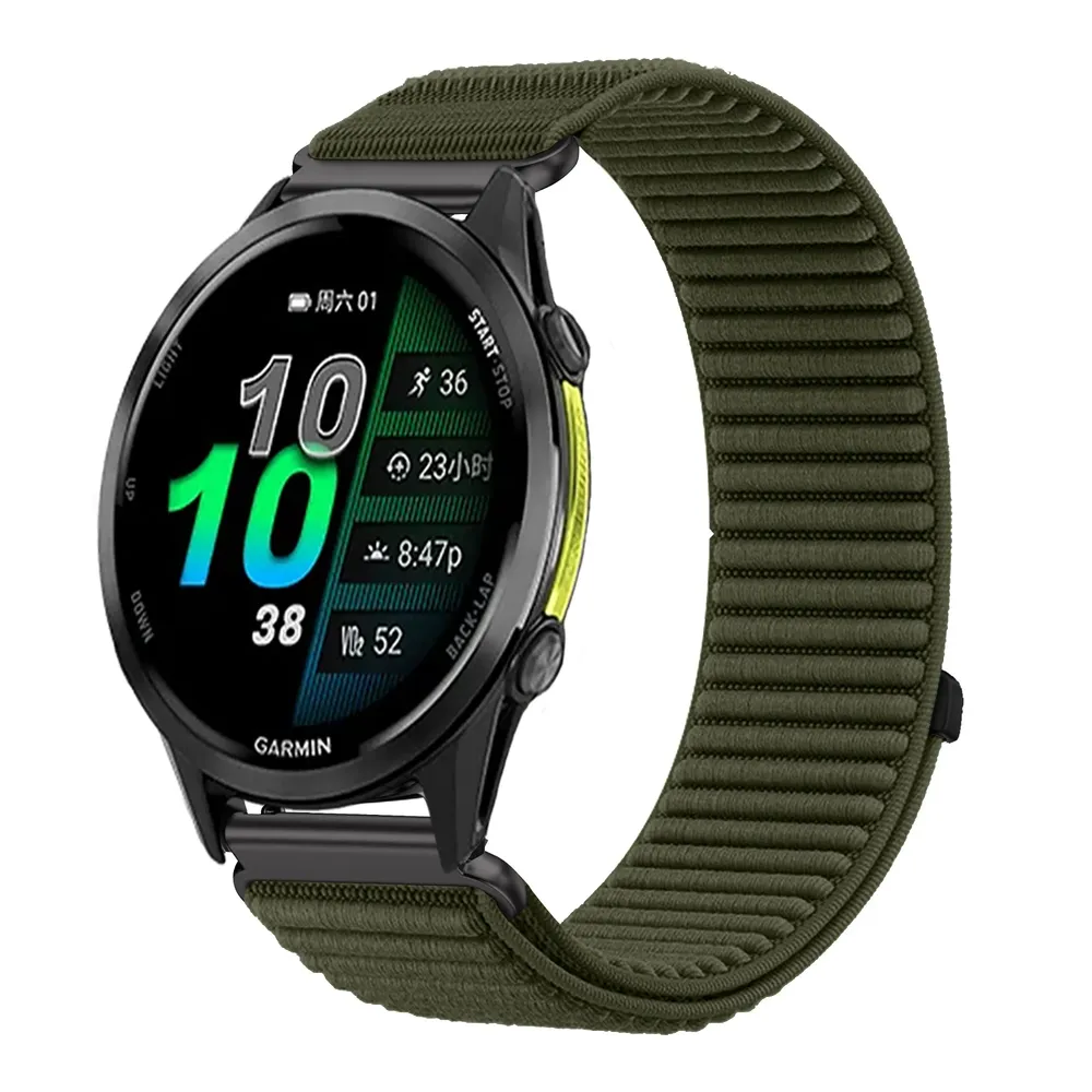 Bracelet nylon 18 à 22 mm pour Garmin Forerunner