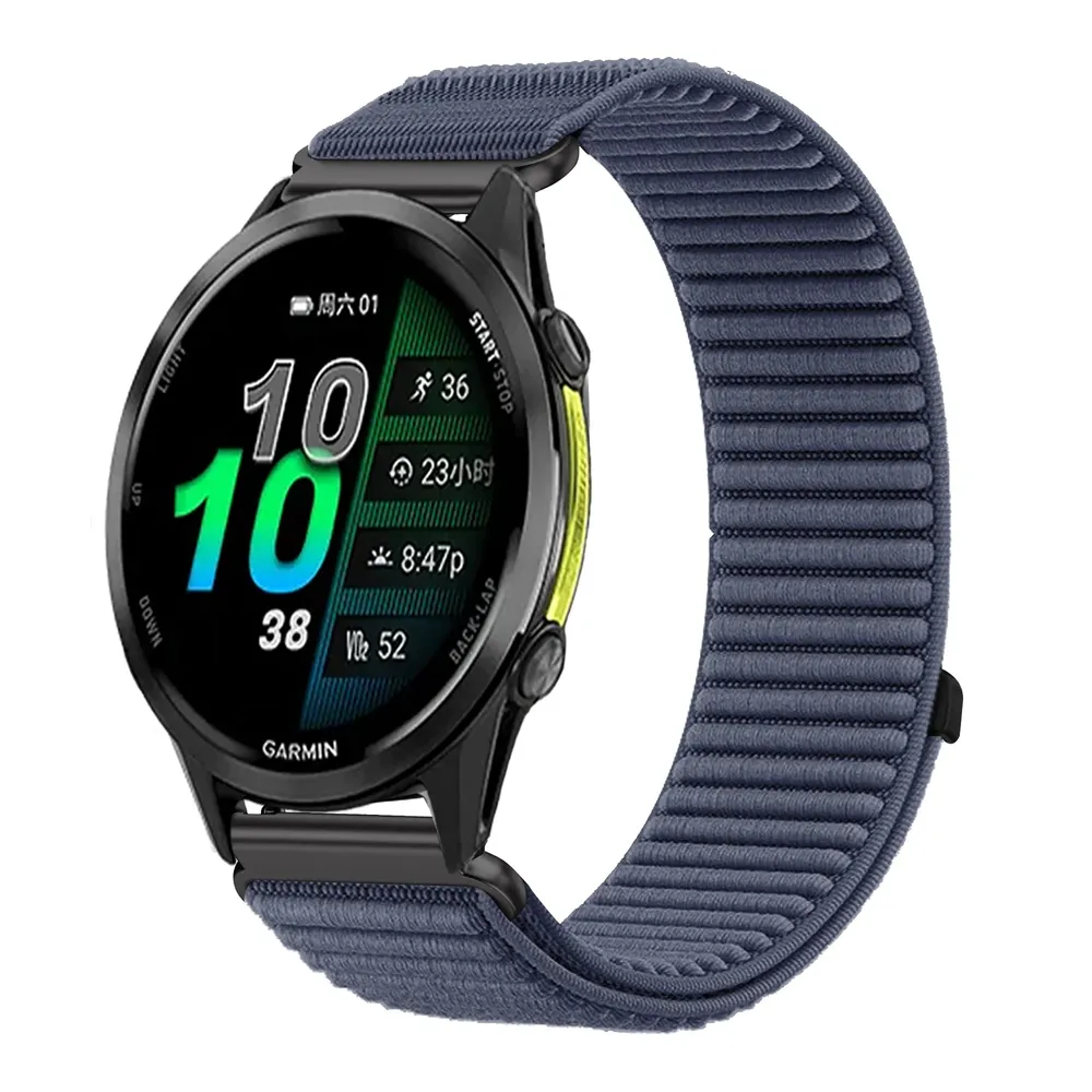 Bracelet nylon 18 à 22 mm pour Garmin Forerunner