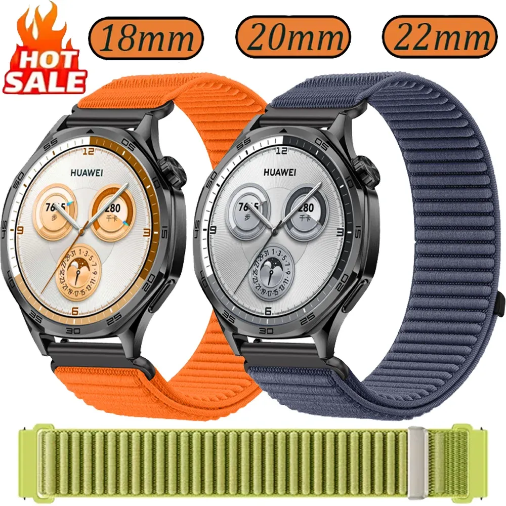 Bracelet nylon 18 à 22 mm pour Huawei et Amazfit