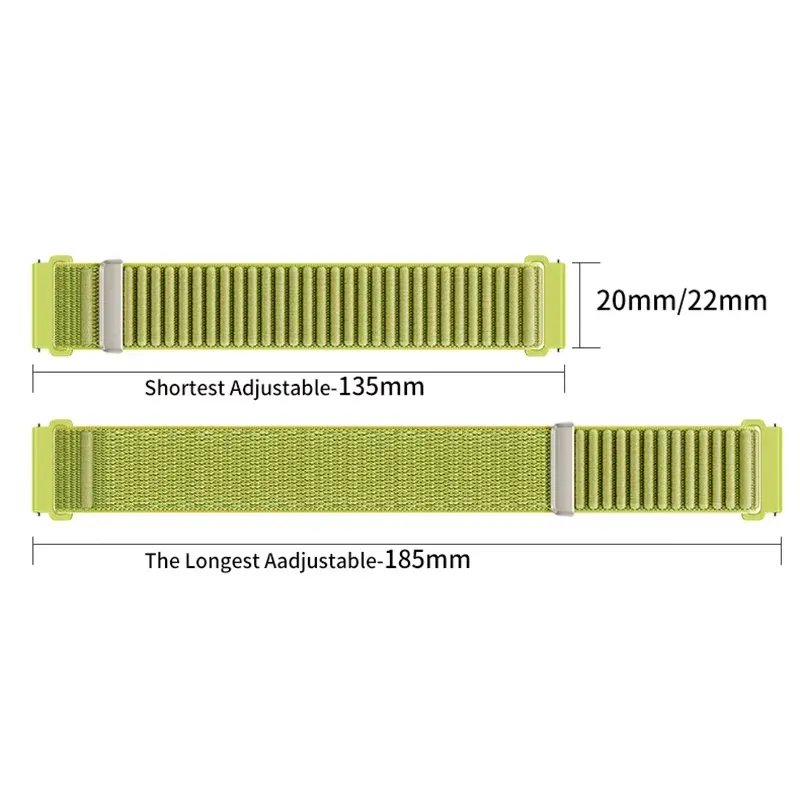 Bracelet nylon 18 à 22 mm pour Huawei et Amazfit
