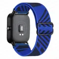 Bracelet nylon 20 à 22 mm pour Amazfit GTS et GTR – Couleur du bracelet noir bleu