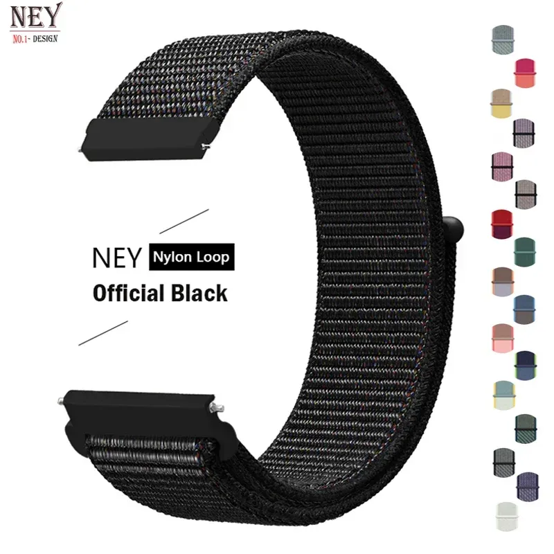 Bracelet nylon 20 et 22 mm pour Samsung et Huawei